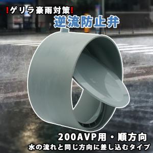 関西化工　ゲリラ豪雨　逆流　排管　逆流防止弁 200Ａ VP用 順方向