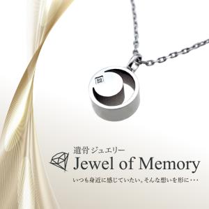 遺骨ジュエリー Jewel of Memory 遺骨ペンダント ムーン ダイヤ 手元供養 ペット供養 メモリアル ステンレス コンパクト 遺骨入れ