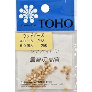 TOHO ウッドビーズ 外径約3mm R3-6 キジ 50ヶ入り