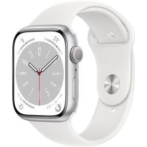 Apple Watch Series 8 （GPSモデル）- 41mmシルバーアルミニウムケースとホワイトスポーツバンド - レギュラー [MP6K3J/A]