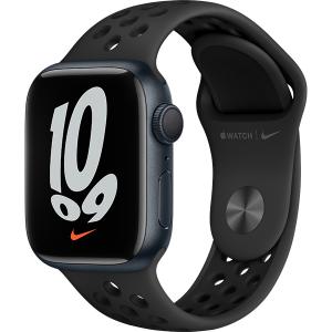 Apple Watch Nike Series 7（GPSモデル）- 41mmミッドナイトアルミニウムケースとアンスラサイト/ブラックNikeスポーツバンド - レギュラー [MKN43J/A]｜kantanshop