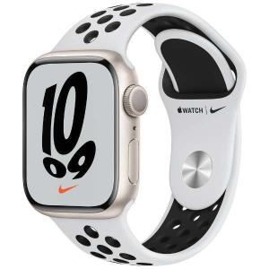 Apple Watch Nike Series 7（GPSモデル）- 45mmスターライトアルミニウムケースとピュアプラチナム/ブラックNikeスポーツバンド - レギュラー MKNA3J/A｜kantanshop