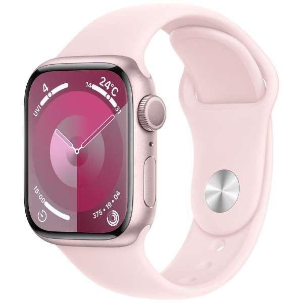 Apple Watch Series 9 GPSモデル - 45mmピンクアルミニウムケースとライト...