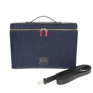 【中古】Christian Louboutin クリスチャンルブタン キピドック 2WAYブリーフケース ビジネスバッグ レディース メンズ ネイビー ブランド