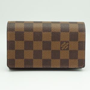 LOUIS VUITTON　ルイヴィトン　N61736　ポルトフォイユ トレゾール　ダミエ　ブラウン系　2つ折り財布　レディース　メンズ　ウォレット　【中古】｜kanteikyoku-morioka