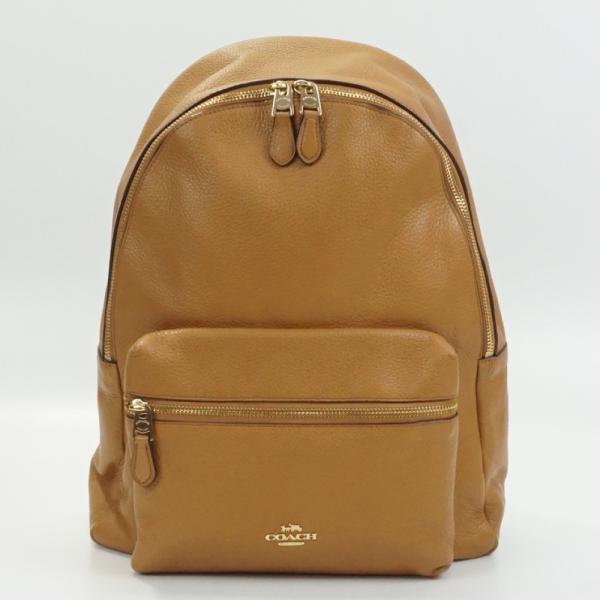 COACH　コーチ　F29004　レザーバックパック　ブラウン　茶　リュックサック　ゴールド金具　レ...