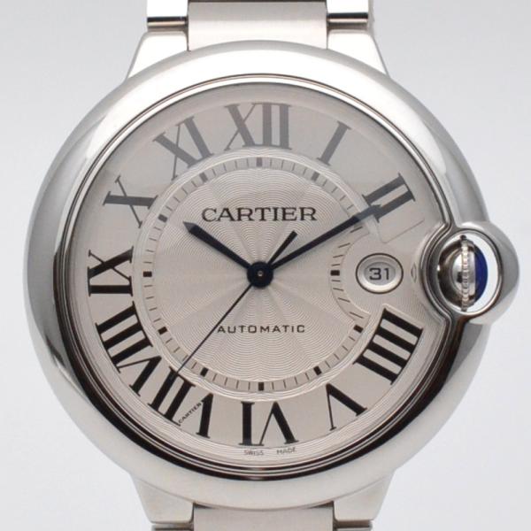 CARTIER　カルティエ　W69012Z4　バロンブルーLM　シルバー文字盤　自動巻き　デイト表示...