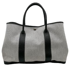 HERMES エルメス ガーデンパーティPM □G刻印 トートバッグ トワルアッシュ×ブッフル ブラック レディース メンズ バッグ｜kanteikyoku-store