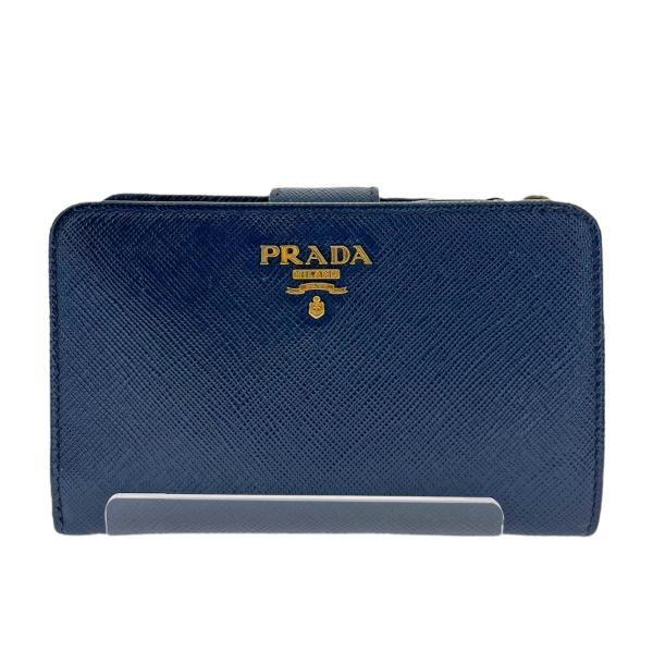 PRADA プラダ 1ML225 L字ファスナー 二つ折り財布  サフィアーノ レディース【中古】