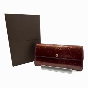 LOUIS VUITTON ルイ ヴィトン M91521 ヴェルニ ポルトフォイユ サラ ルージュフォーヴィスト 二つ折り長財布 レディース 財布 【中古】