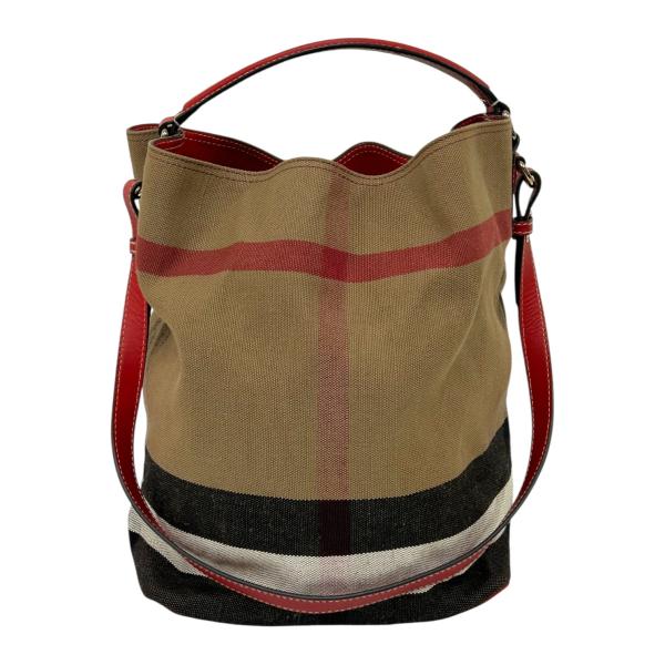 BURBERRY バーバリー 2wayショルダーバッグ ハンドバッグ ノバチェック ブラウン系 レデ...