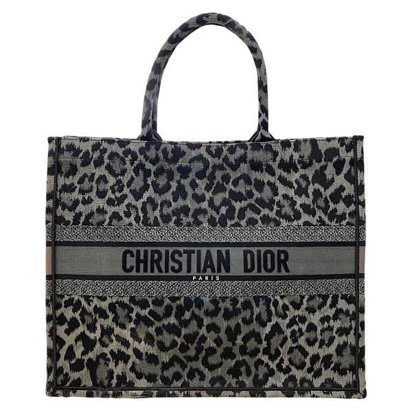 Christian Dior クリスチャンディオール 50-MA-0251 レオパード ブックトート...