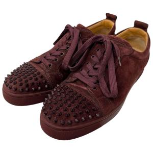 【中古】｜Christian Louboutin クリスチャンルブタン Louis Junior Spikes ルイス ジュニアスパイク スタッズ スニーカー サイズ43 28cm ワインレッド系 メンズ