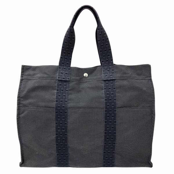 【中古】｜HERMES エルメス エールラインGM グレー トートバッグ ハンドバッグ キャンバス ...