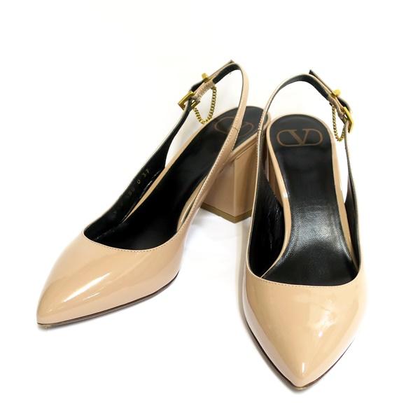 ヴァレンティノ ガラヴァーニ SW0S0S50 バックストラップ パテント パンプス #37 約23...