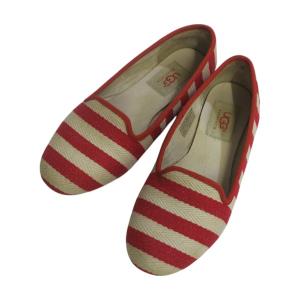 UGG アグ 1004364 ボーダー ストライプ フラット シューズ ＃22cm 【送料無料】【質屋かんてい局横浜港南店】中古品 used AB