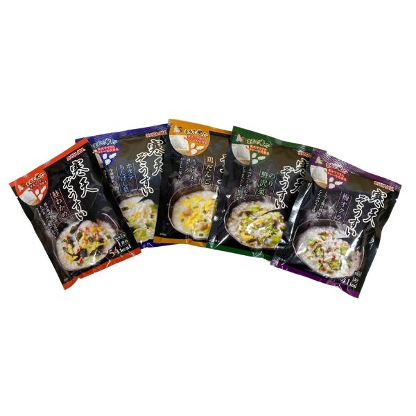 お試し かんてんぱぱ 寒天ぞうすい ホタテ・ちんげん菜 19.2g 鶏だんご 23ｇ 梅・オクラ 1...