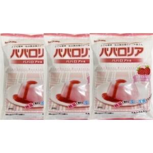 かんてんぱぱ ババロリア   ババロアの素   ストロベリー   ストロベリーソース付ファミリーサイ...