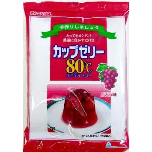 かんてんぱぱ カップゼリー80℃ ぶどう味 （約6人分Ｘ5袋入）