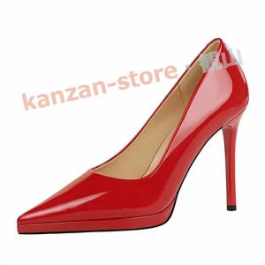 パンプス 痛くない 脱げない ハイヒール 厚底...の詳細画像4