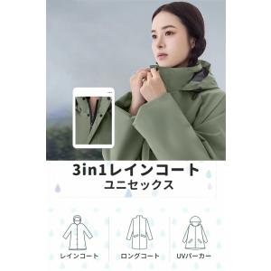 レインコート 自転車 リュック対応 レインポン...の詳細画像2