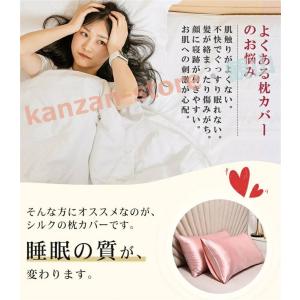 26色選べる シルク 枕カバー 両面 封筒式 ...の詳細画像1