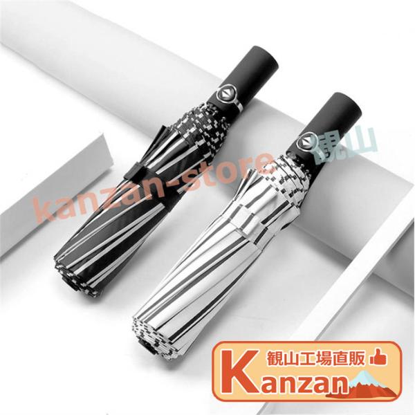 傘 折りたたみ傘 10本骨 直径107cm  ストライプ 傘　軽量 晴雨兼用傘 自動開閉 大きい コ...