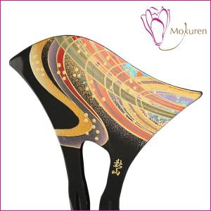 蒔絵かんざし 新山ブランド101 金色 螺鈿 流水和装/留袖/着物 成人式 振袖 髪飾り 卒業式 袴 髪飾り 結婚式 和服 和装 着物 浴衣