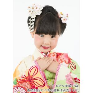 かんざし 髪飾り 七五三 白と薄ピンク 千代花...の詳細画像4