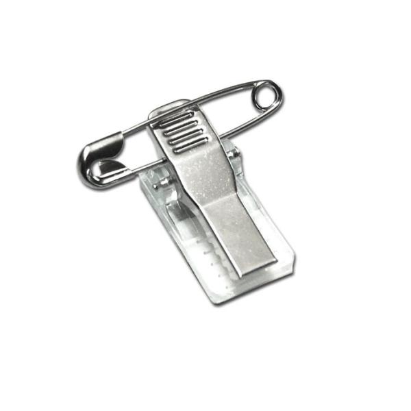 クリップ　リボン徽章・胸章用　【徽章・胸章】　安全ピン付きクリップ