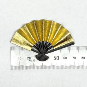 小さい金扇子(茶扇) 4.5x7cm 紙・プラ...の詳細画像4