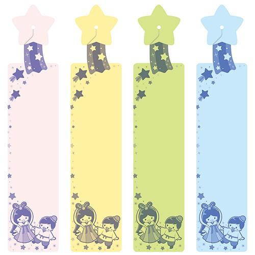 七夕 ワンタッチ短冊　徳用1袋500枚入（4色各125枚）星・500　簡単短冊　ササガワ　46-62...