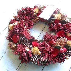 リース レッドナチュラル ナチュラルリース Lサイズ