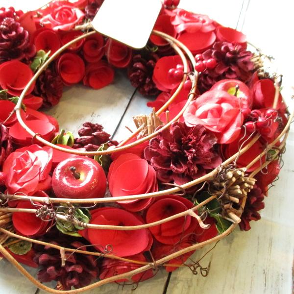 リース アップルストリング ナチュラルリース 直径約33.5cm クリスマスリース CM1041-A...