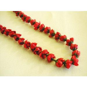 フラダンス　シングルローズレイレッド　品番FL028