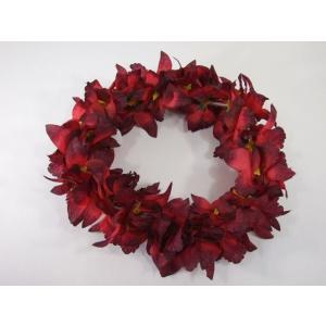 フラダンス　  オーキッドハク(ヘッドバンド)    ダークレッド品番FH80