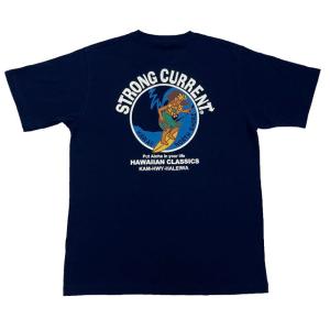 ストロングカレント メンズ 半袖 Tシャツ 222C1ST064 SURF　GIRL　ネイビー 品番KOT227｜kapalili