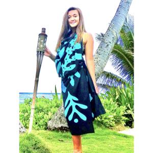 フルサイズ　エコバンブーパレオ/プルメリアサン/KUKUI/ブラックターコイズ/PAPS23