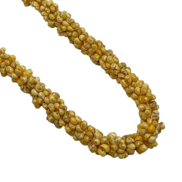 モンゴシェルロングネックレス イエロー 80cm 品番SL023