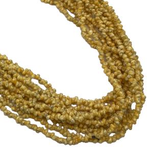 【特価】12連モンゴシェルネックレスイエロー/85cm/品番SL028