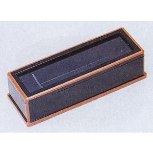 ABS製 24cm 元禄箸箱 黒渕朱 (楊枝入れ付き) 業務用 : イーシザイ
