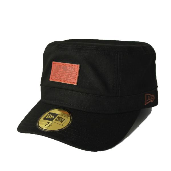 ニューエラ NEWERA キャップ WM-01 ダックキャンバス レザーパッチ ダックブラック