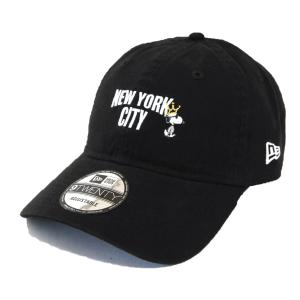 ニューエラ NEWERA xPEANUTS コラボ 帽子 9TWENTY Peanuts NEW YORK CITY ジョー・クール 王冠 ブラック｜kappacraft