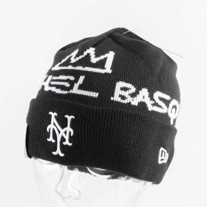 ニューエラ NewEra 帽子 ニットキャップ ベーシック カフニット JEAN MICHEL BASQUIAT ジャン=ミシェル・バスキア ニューヨーク・メッツ ブラック｜kappacraft