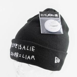 ニューエラ NewEra 帽子 ニットキャップ ベーシック カフニット JEAN MICHEL BASQUIAT ジャン=ミシェル・バスキア LOVE IS A LIE LOVER=LIAR ブラック｜kappacraft