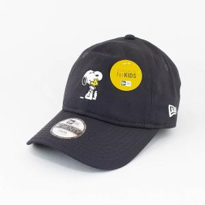 KIDS 子供用 ニューエラ NEWERA xPEANUTS コラボ スヌーピー 帽子 Youth 9TWENTY PEANUTS ピーナッツ スヌーピー ウッドストック ネイビー｜kappacraft