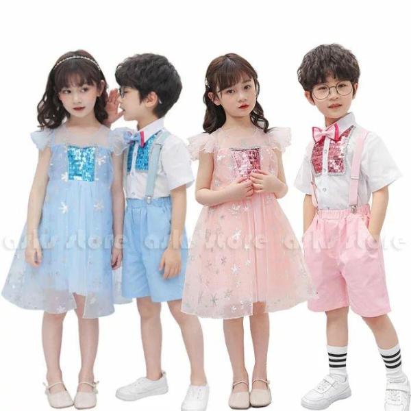 【大特価】子ども服 舞台衣装 キッズ服 女の子 ワンピース 半袖 シースル 花柄 チュールドレス 男...