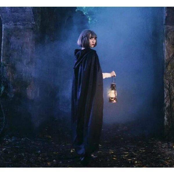 【特価】キッズ衣装 2021 子供 マント フード付 黒 死神 デビル ウィッチ ウィザード 魔女 ...