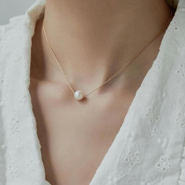 ネックレス パール ネックレス アクセサリー ペンダント 1粒 アクセ レディース ゴールド シルバ...