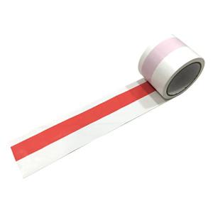 紅白テープ/紅白ビニールテープ 幅約75mm 約50m巻